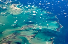 Flug über die Karibikinseln