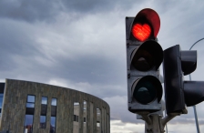 Aufgrund der Finanzkrise versprühen die Ampeln in Akureyri Liebe
